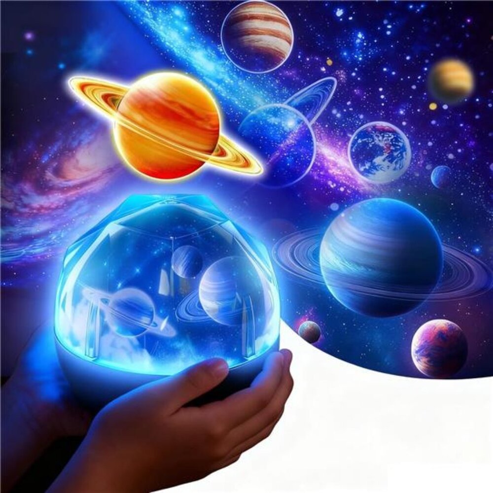 Solar System Projector, Star Night Light for Kids, Planet Toys, Space